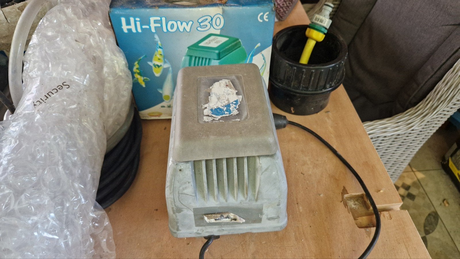 Hi flow luchtpomp, Ophalen of Verzenden, Gebruikt, Vijverpomp