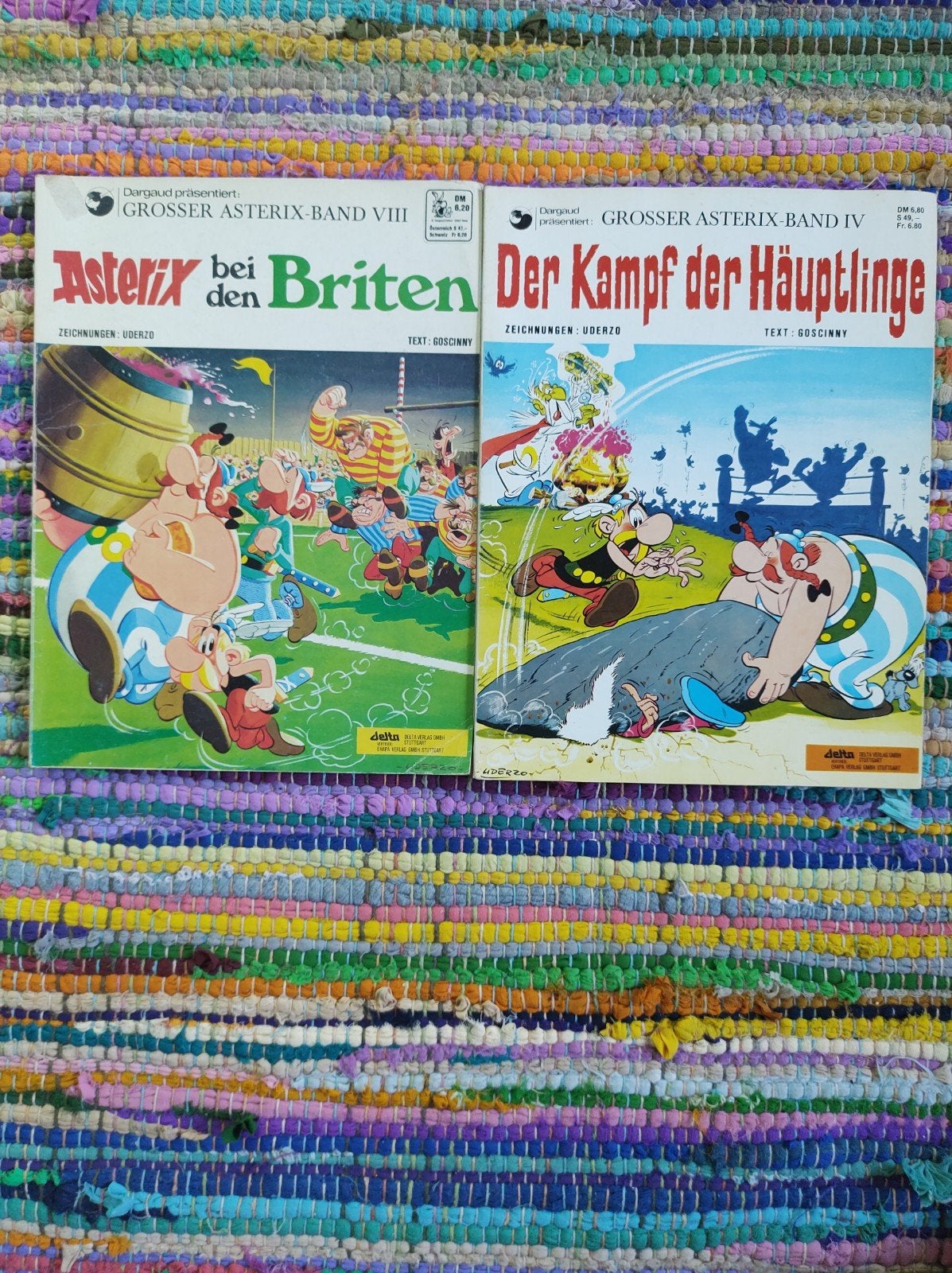 Asterix stripboeken - Duits - Deel IV en VIII, Boeken, Stripboeken, Meerdere stripboeken, Ophalen of Verzenden, Gelezen, René Goscinny, Albert Uderzo