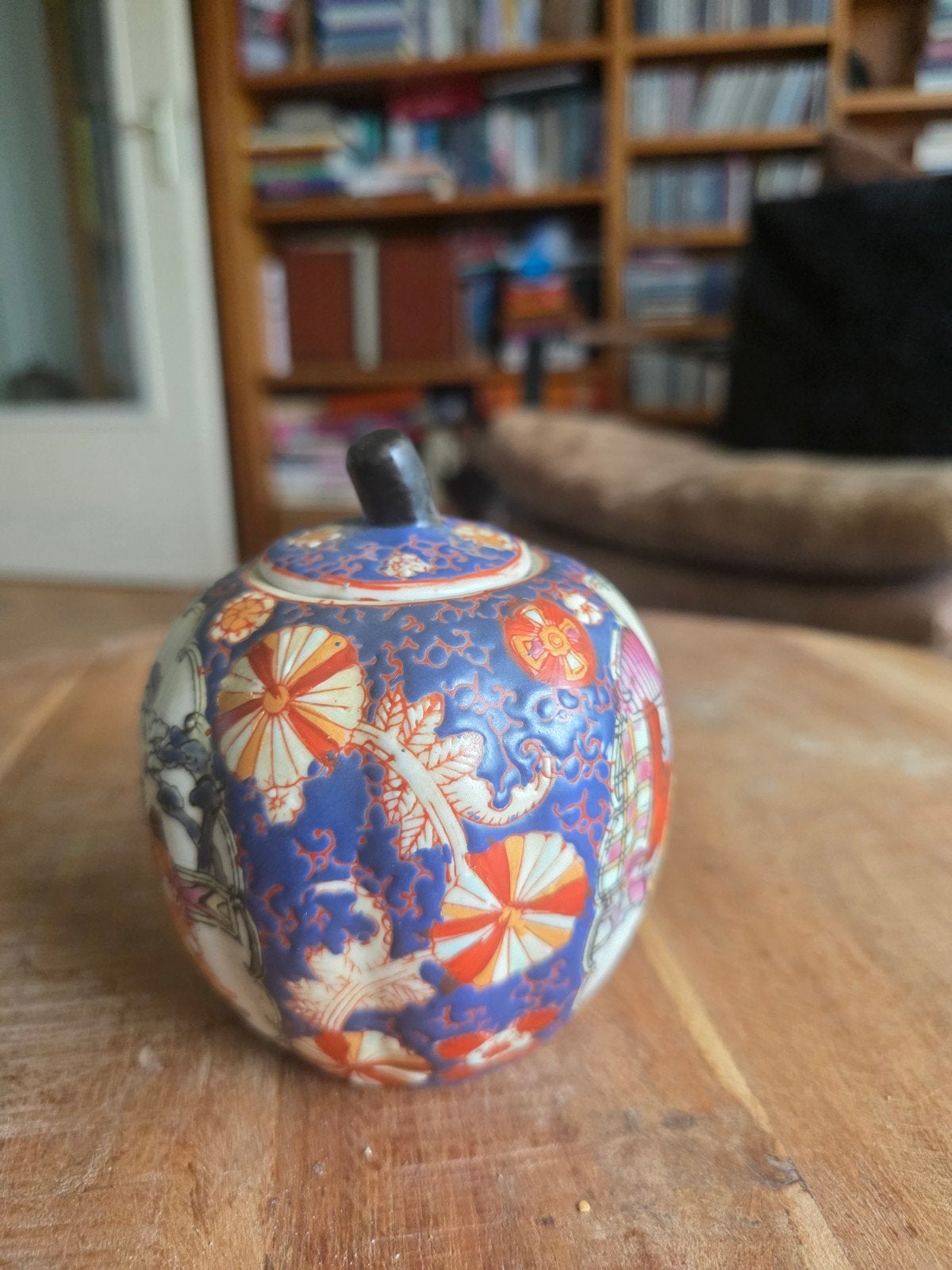 Decoratieve gemberpot met deksel – Aziatisch porselein – Ima, Ophalen of Verzenden