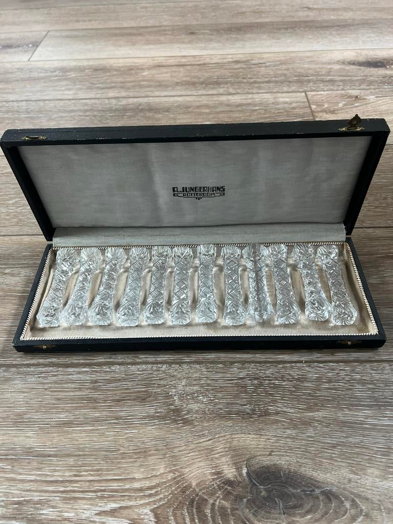 12 Kristallen Messenleggers in Originele Doos-A.Jungerhans, Ophalen