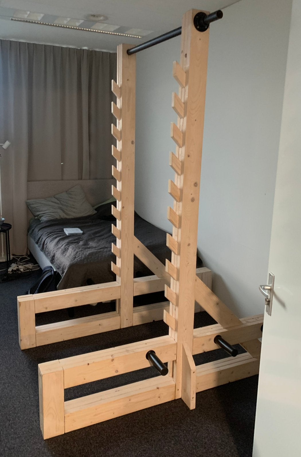 Pull up bar station, squat rack (free standing), optrekstang, Ophalen of Verzenden, Zo goed als nieuw, Overige typen