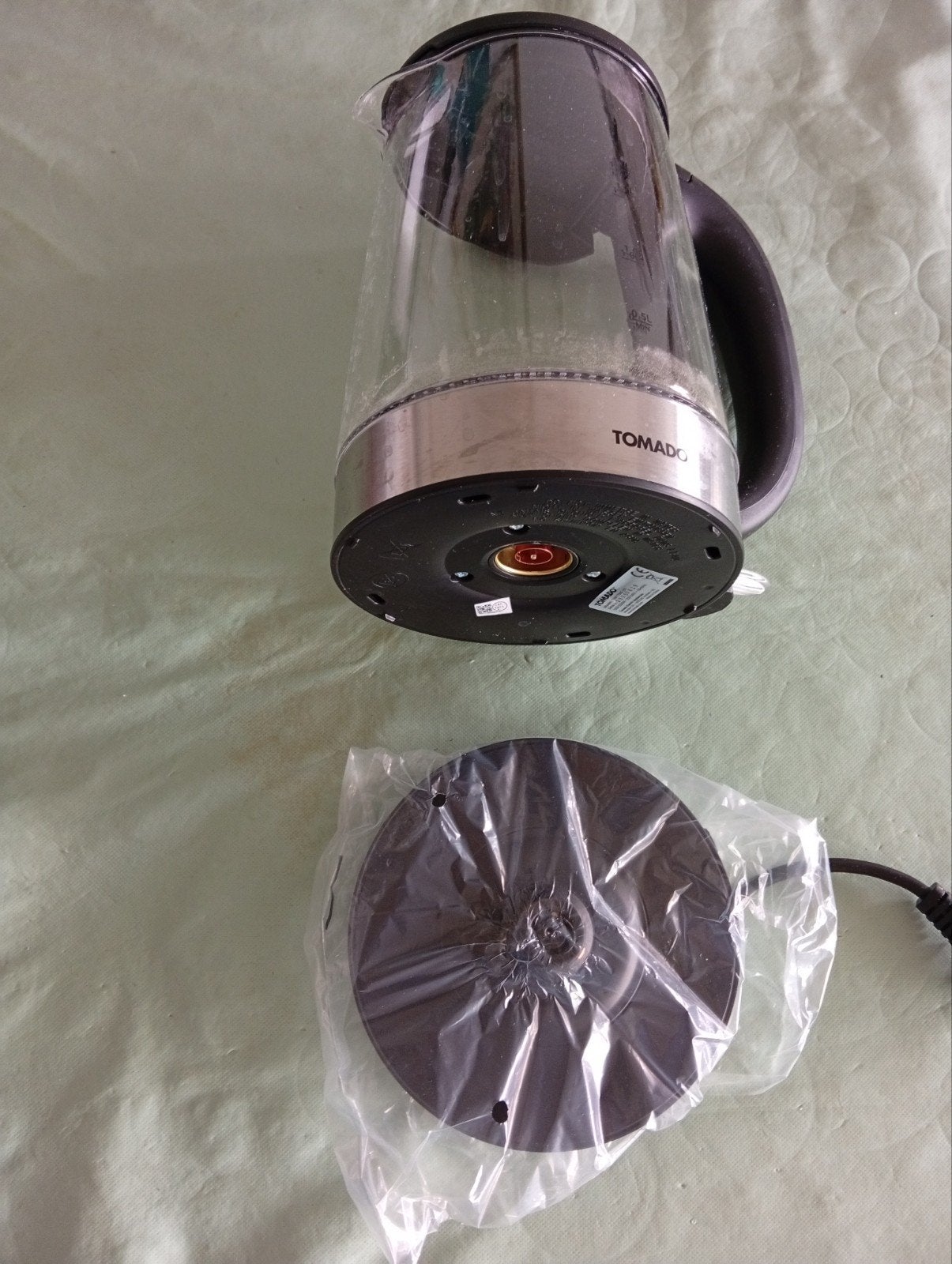 Tomado TWK1706G/01 Glazen Waterkoker 1.7L - Nieuw, 1 tot 2 liter, Ophalen of Verzenden, Nieuw