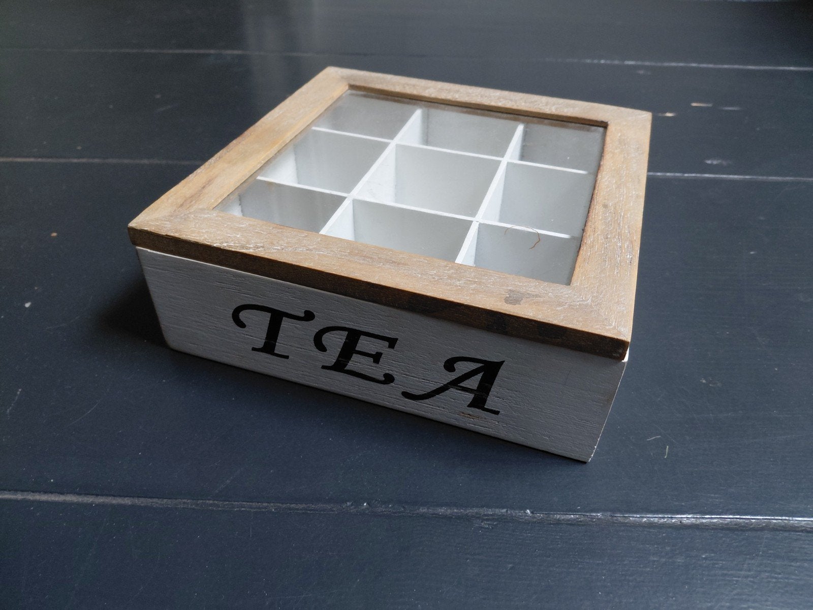 Landelijk theedoos brocante riviera maison zgan bijna gratis, Ophalen of Verzenden, Zo goed als nieuw