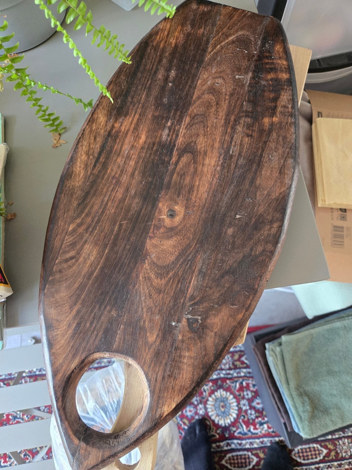 Houten serveerplank/decoratieplank, Huis en Inrichting, Hout, Gebruikt, Ophalen of Verzenden, Landelijk