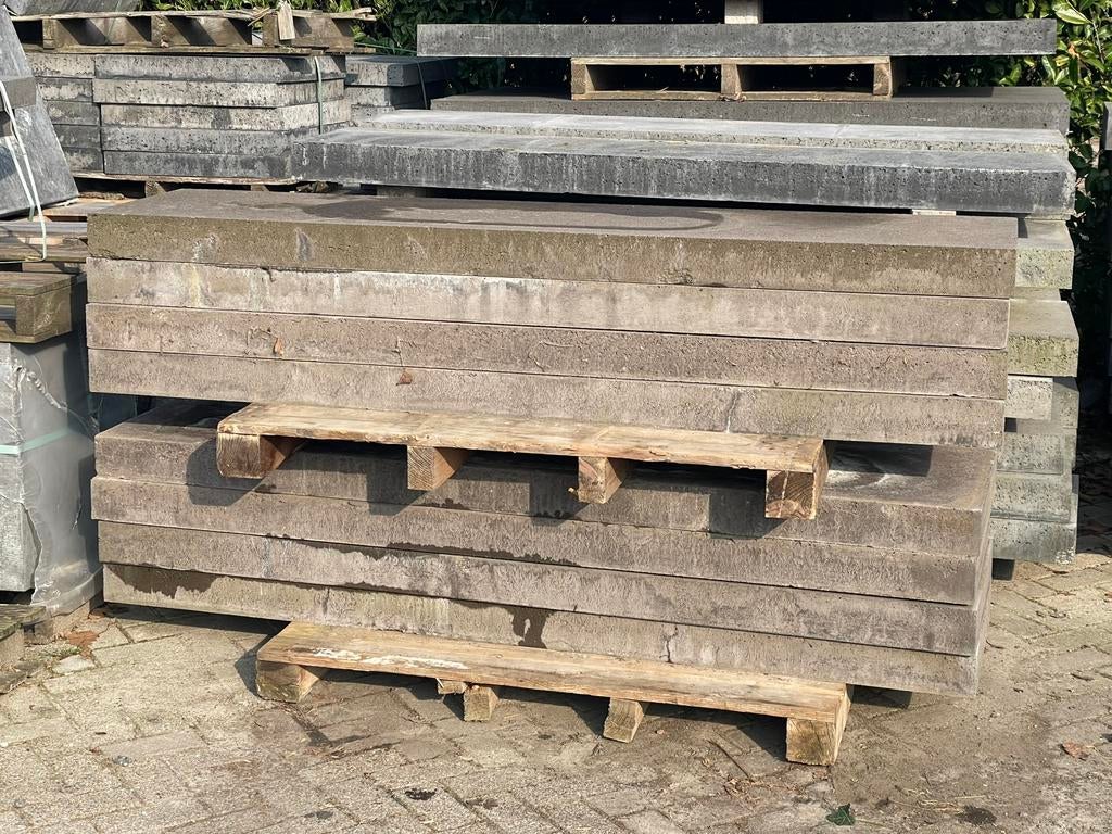 14 st Oud Hollandse tegel Taupe 200x50x10 cm RESTPARTIJ, Tuin en Terras, Tegels en Klinkers, Nieuw, Terrastegels, Beton, Ophalen