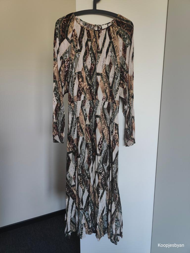H&M maxi jurk met print – maat L, Maat 38/40 (M), H&M, Ophalen of Verzenden, Zo goed als nieuw