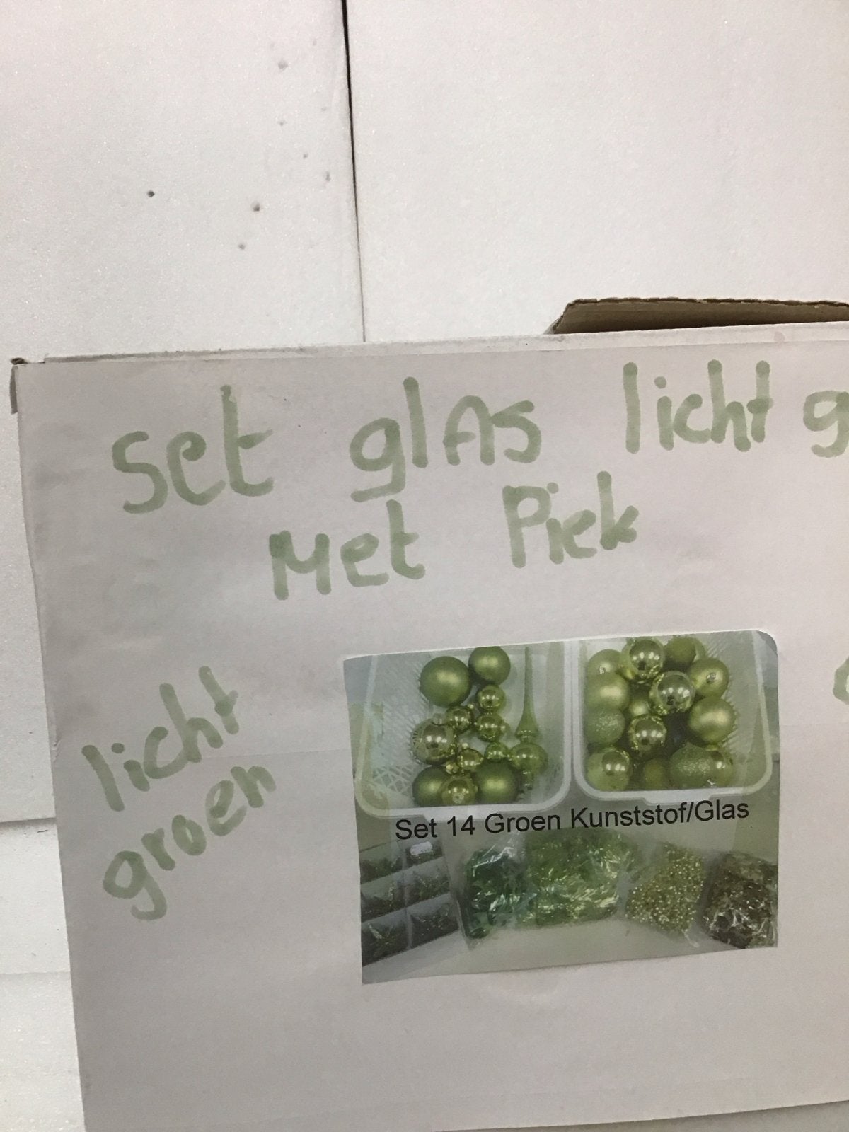 Licht groene versiering kerstboom, Diversen, Ophalen of Verzenden, Zo goed als nieuw