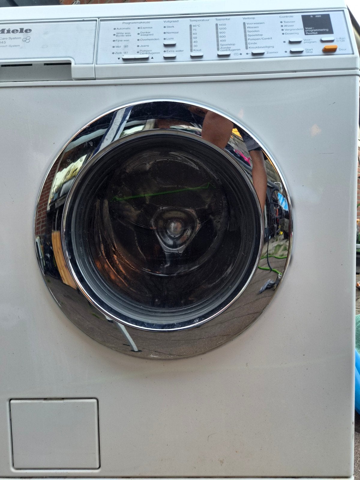 Miele Wasmachine 1450 toeren, Ophalen, Gebruikt, 1200 tot 1600 toeren, Voorlader