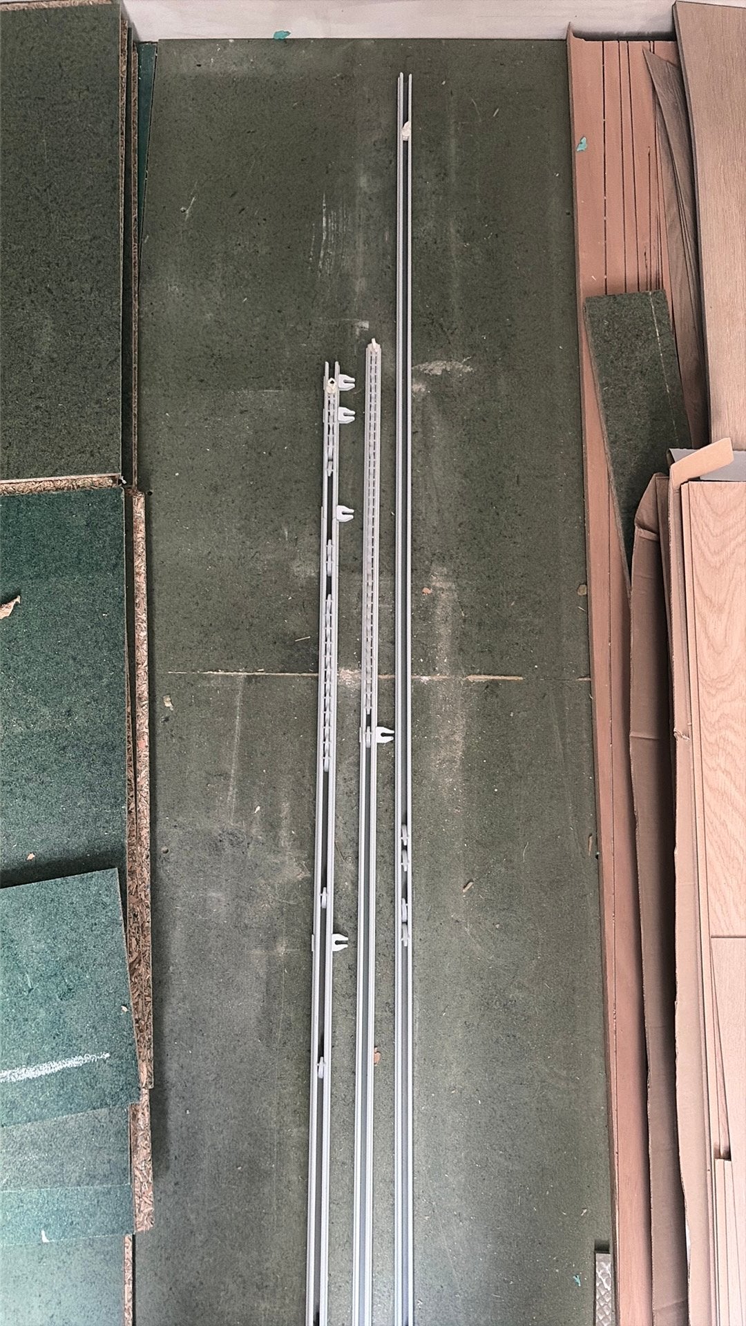Gordijnenrails wit, uitschuifbaar 3 stuks, Ophalen, Overige typen, Minder dan 20 cm, Zo goed als nieuw