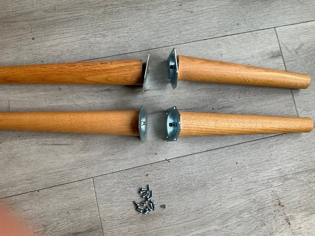 houten tafelpoot 4x, 28cm, Ophalen, Tafelpoot, Minder dan 50 cm, Gebruikt
