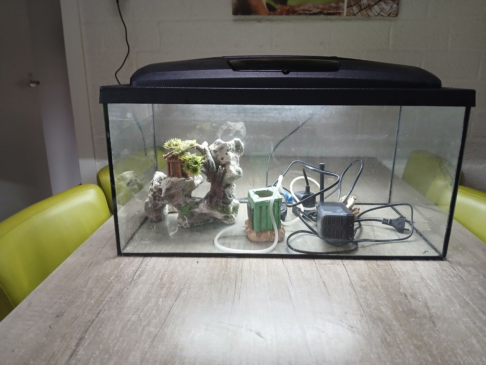 aquarium met toebehoren, Dieren en Toebehoren, Ophalen, Zo goed als nieuw, Leeg aquarium