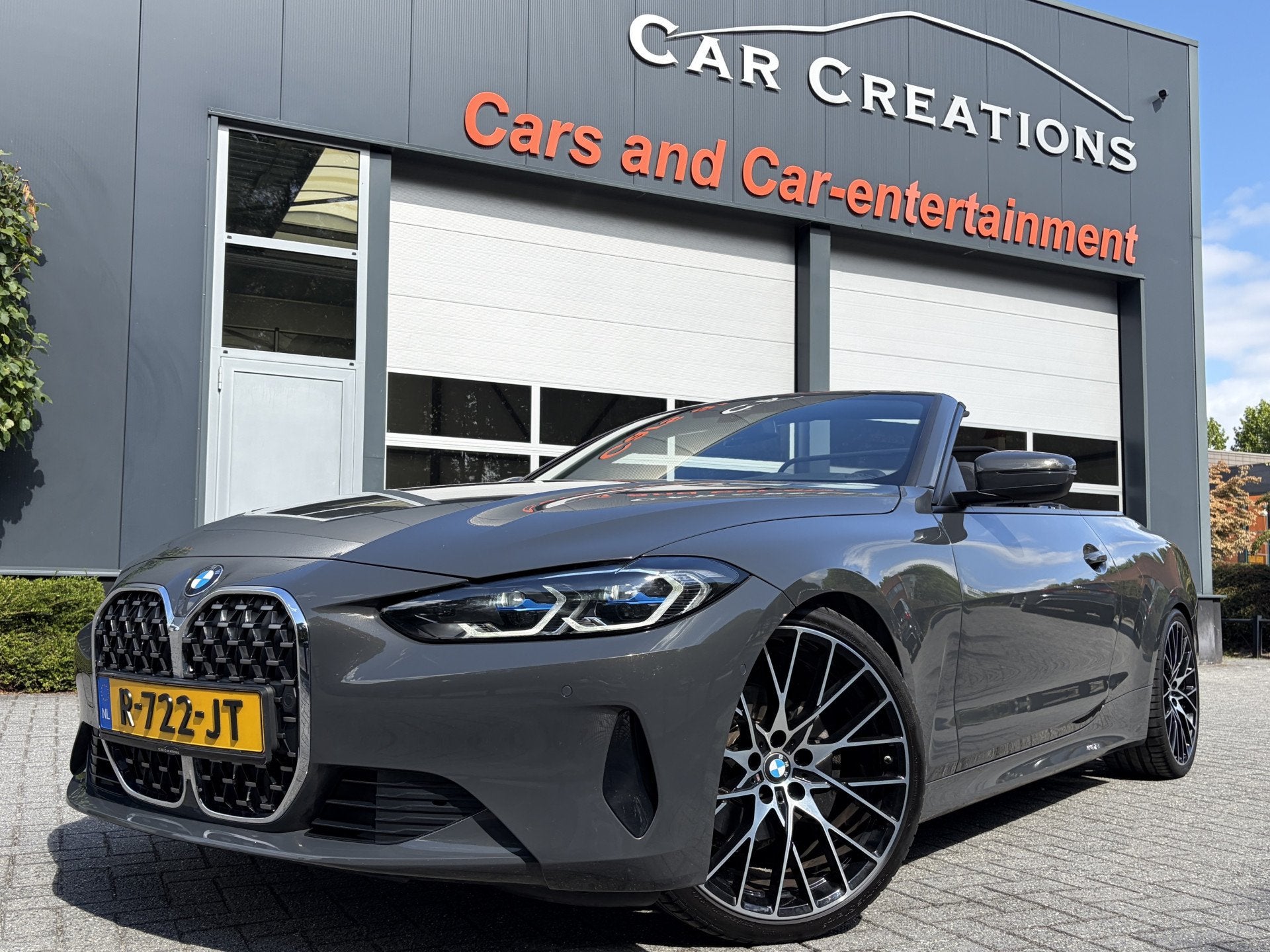 BMW 4 Serie Cabrio 420i High Executive 20 Inch Dravitgrau Me, Auto's, Automaat, Gebruikt, Cabriolet, 4 stoelen