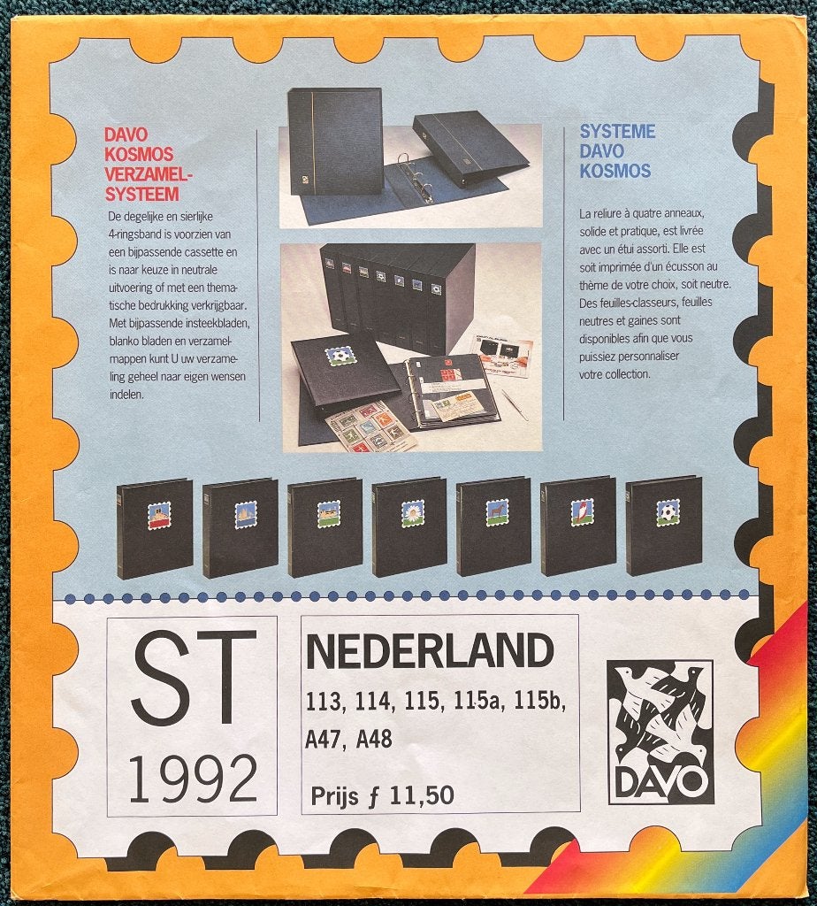 Nederland 1992 ST Davo Supplement met 7 Bladen, Ophalen of Verzenden, Verzamelalbum