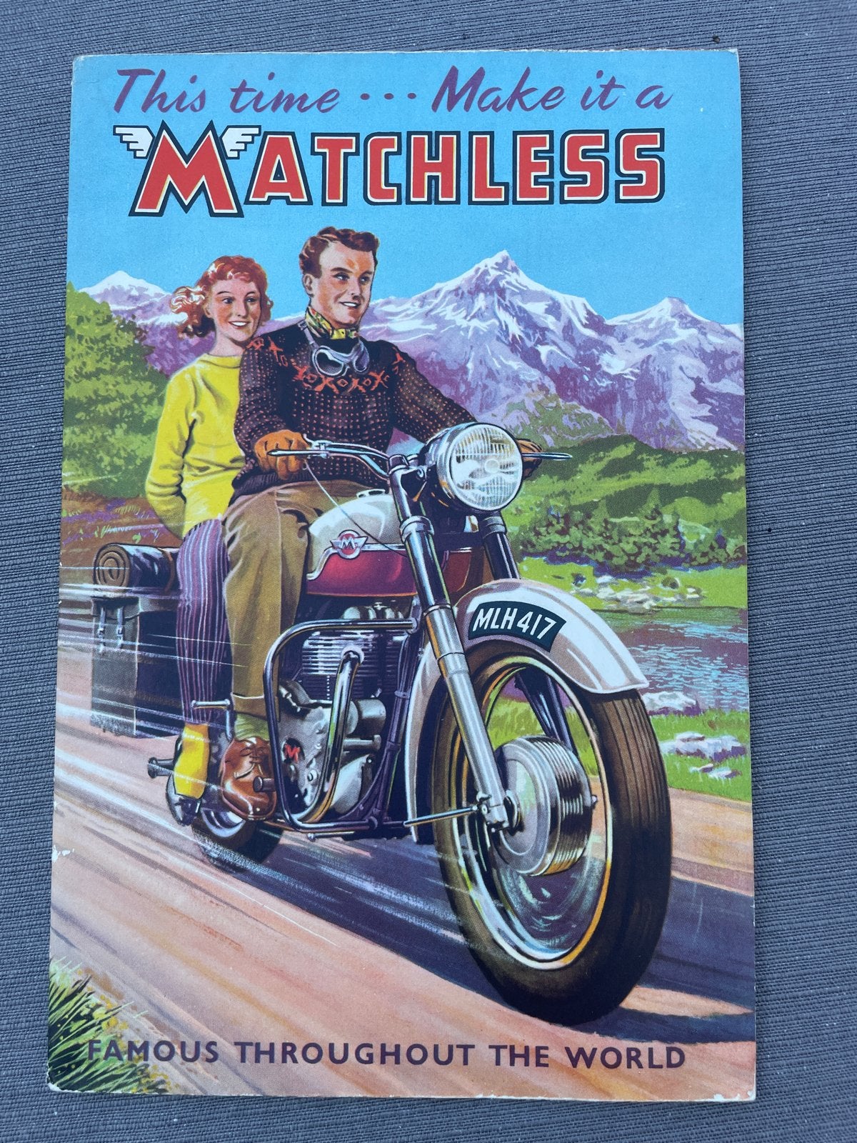 Matchless Motorfietsen Brochure 1959 - Vintage Brochure, Boeken, Ophalen of Verzenden, Gelezen