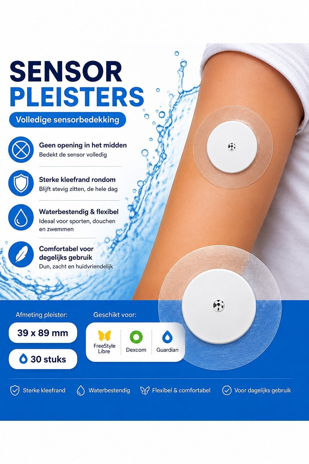 30x Transparante Sensorpleisters voor freestyle libre Sensor, Ophalen of Verzenden, Nieuw, Overige typen