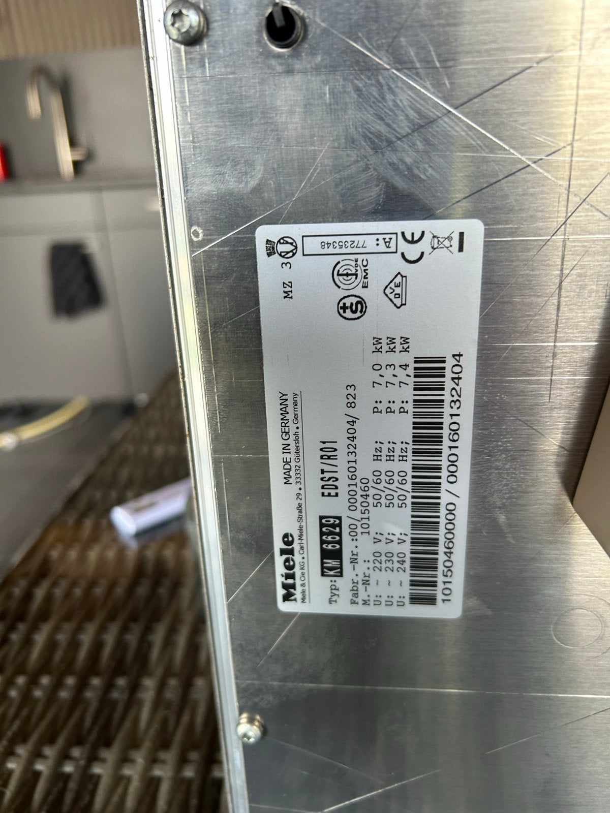 Miele KM 6929 Inductiekookplaat - Gebruikt, Gebruikt, 3 kookzones of minder, Ophalen of Verzenden, Inbouw