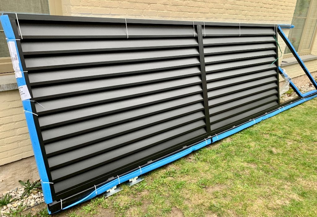 Schuifpoort automatisch nieuw, Tuin en Terras, Tuinpoorten, Ophalen, Schuifpoort, Nieuw, 200 cm of meer