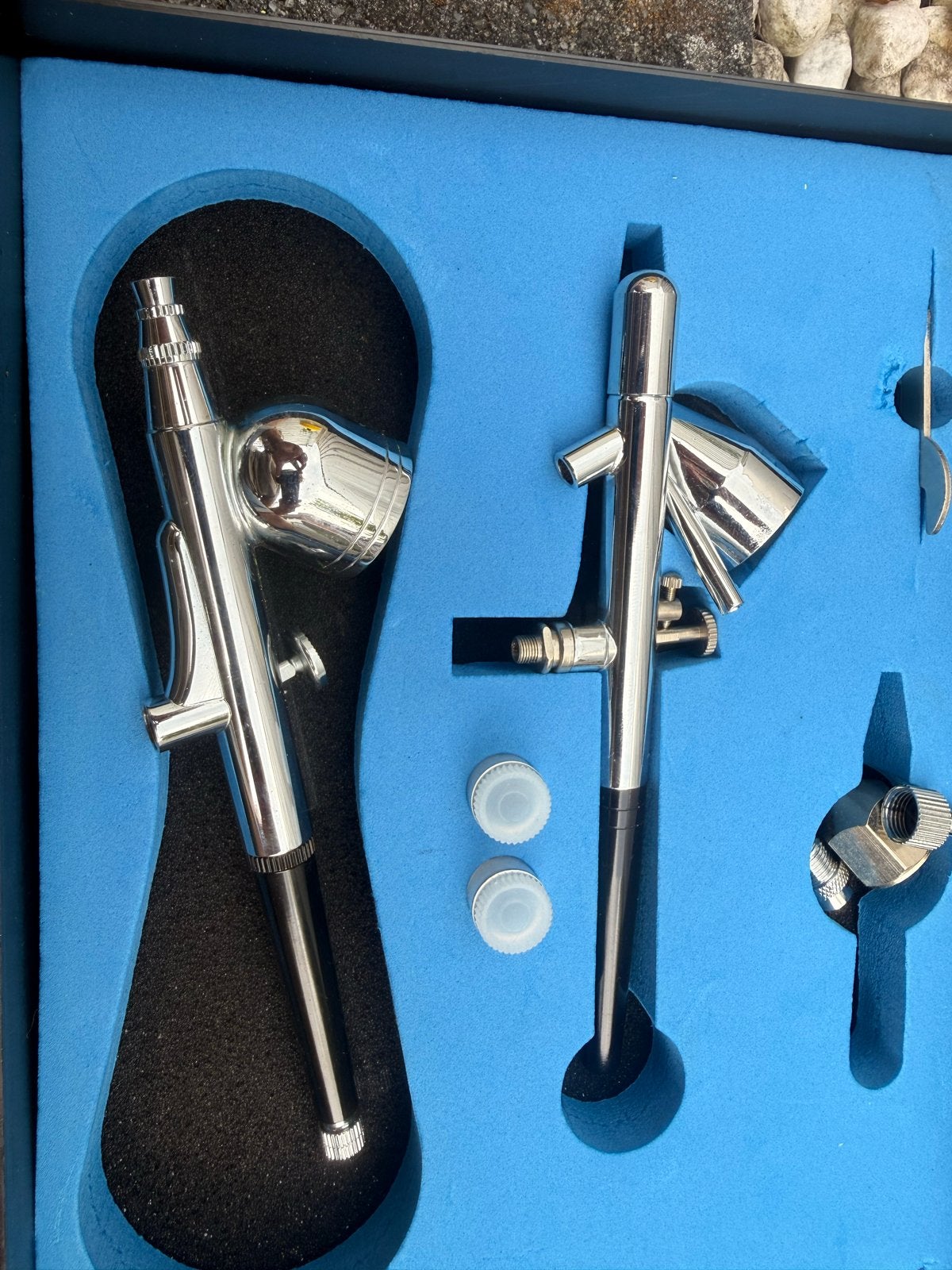 Airbrush set met compressor en accessoires, Ophalen of Verzenden, Gebruikt, Airbrush en Toebehoren