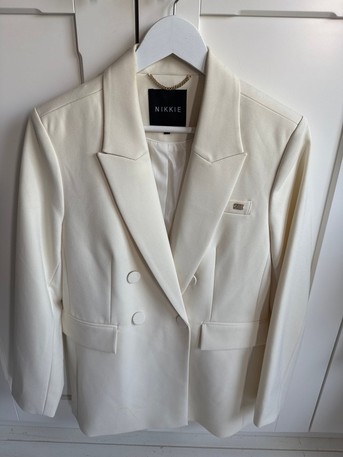 Nikkie blazer wit maat 38, Maat 38/40 (M), Wit, Ophalen of Verzenden, Zo goed als nieuw
