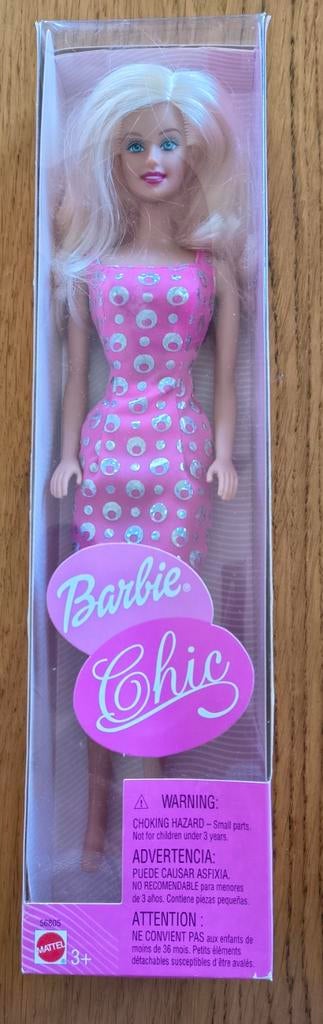 Mattel Barbie Chic 2002 Roze Jurk Zilver - Nieuw in doos, Ophalen of Verzenden, Nieuw, Barbie