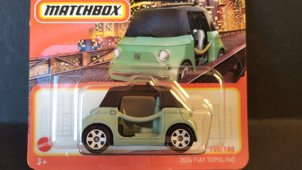 Fiat Topolino licht groen 1:64 3inch Matchbox Pol, Hobby en Vrije tijd, Auto, Verzenden, Nieuw, Matchbox@mattel.com