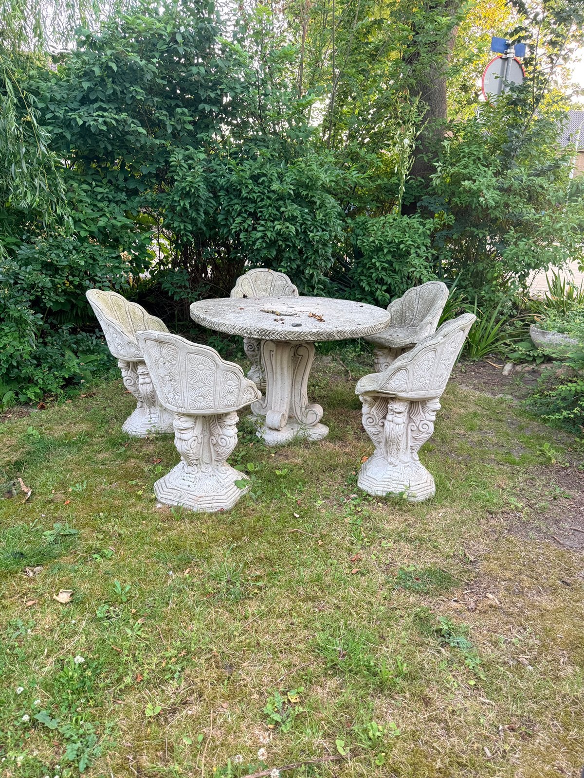 Portuge tuinset bistro set beeld, Ophalen, Zo goed als nieuw