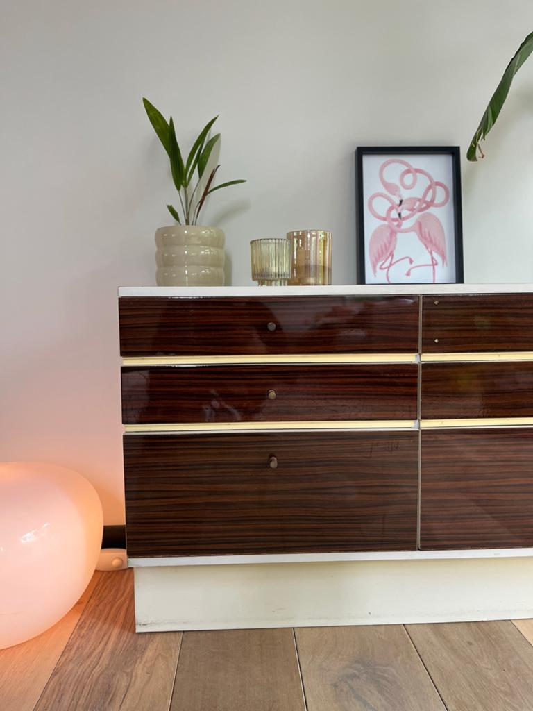 Vintage kastje, Jaren '60 design, deens, Huis en Inrichting, Kasten | Dressoirs, Ophalen, Gebruikt, 100 tot 150 cm, Met lade(s)