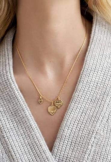 Gas Bijoux, I Love You" Mini Necklace Gold-plated metal, Ophalen of Verzenden, Zo goed als nieuw, Goud, Overige materialen