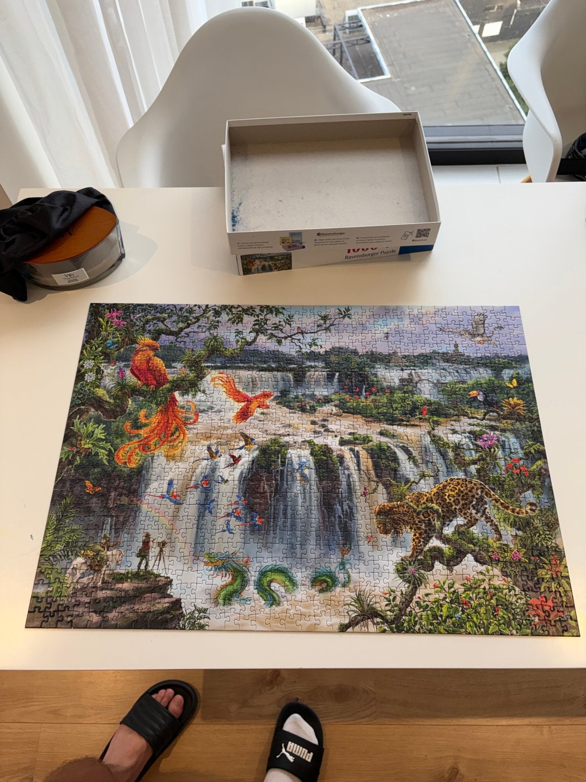 Ravensburger Legpuzzel 1000 stukjes - Waterval Jungle, Ophalen, 500 t/m 1500 stukjes, Zo goed als nieuw, Legpuzzel