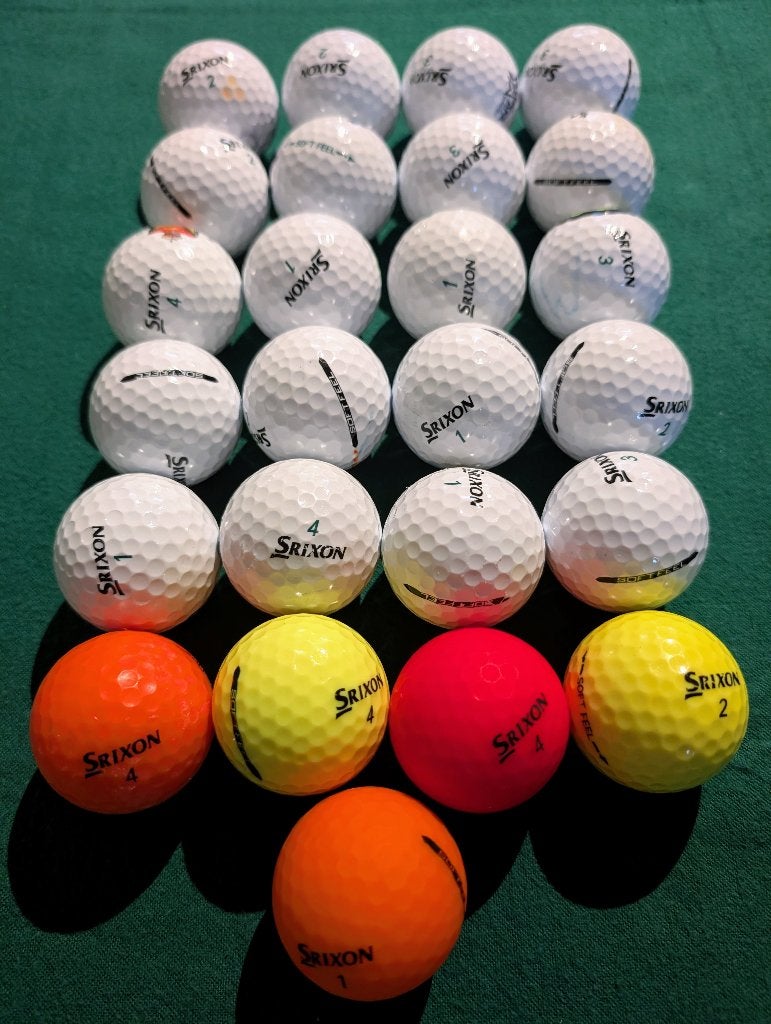 25 Stuks Srixon Softfeel Golfballen, Sport en Fitness, Ophalen of Verzenden, Zo goed als nieuw, Bal(len), Overige merken