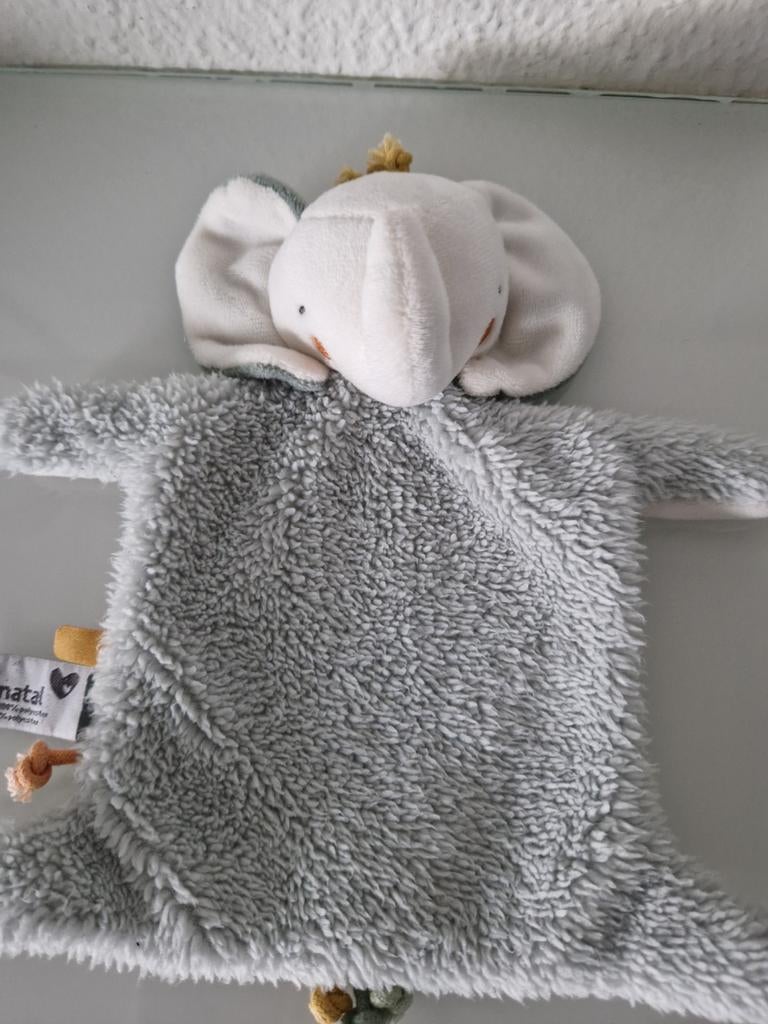 Prenatal okki olifant knuffeldoekje mintgroen, Kinderen en Baby's, Ophalen of Verzenden, Zo goed als nieuw, Olifant