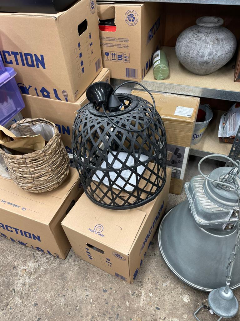 Te koop div lampen bieden, Ophalen, Zo goed als nieuw, Hout, Minder dan 50 cm