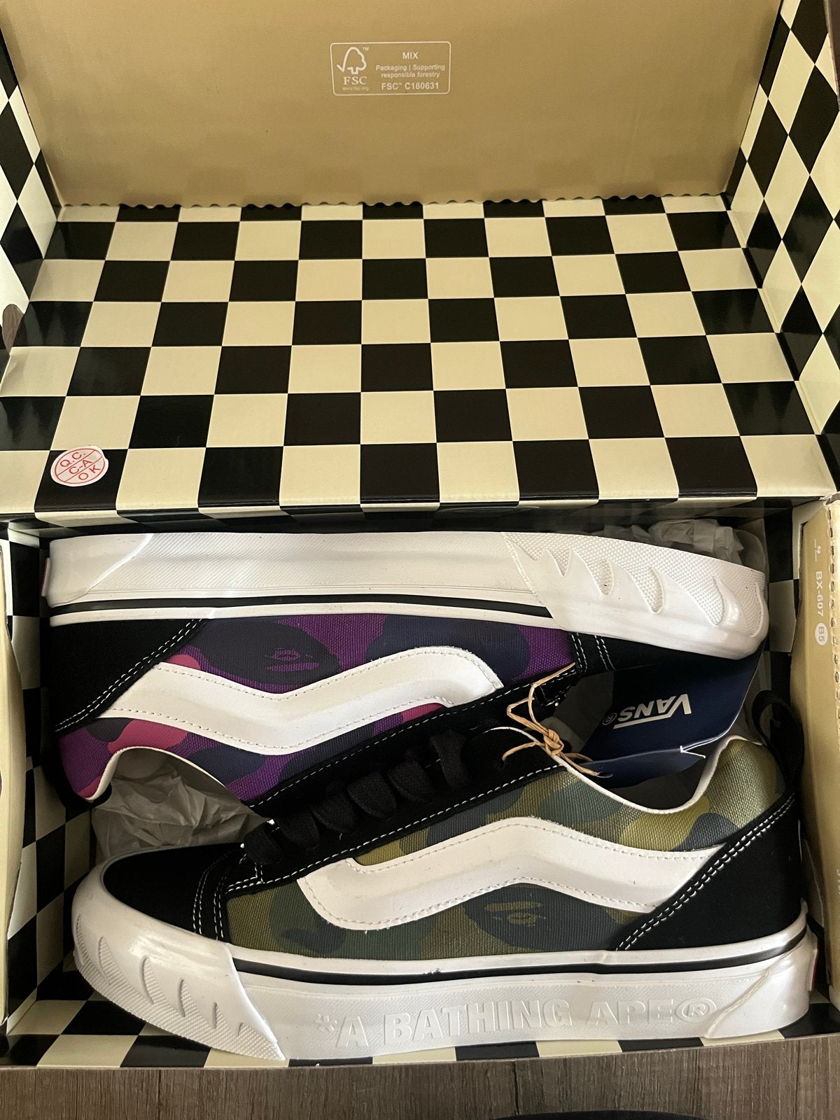 Vans x BAPE Old Skool Multi Camo Sneakers, Ophalen of Verzenden, Nieuw, Overige kleuren, Sneakers of Gympen