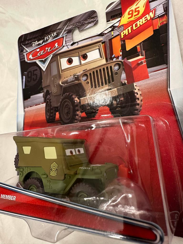 Disney Pixar Cars Sarge Pitstop Crew Diecast, Ophalen of Verzenden, Nieuw