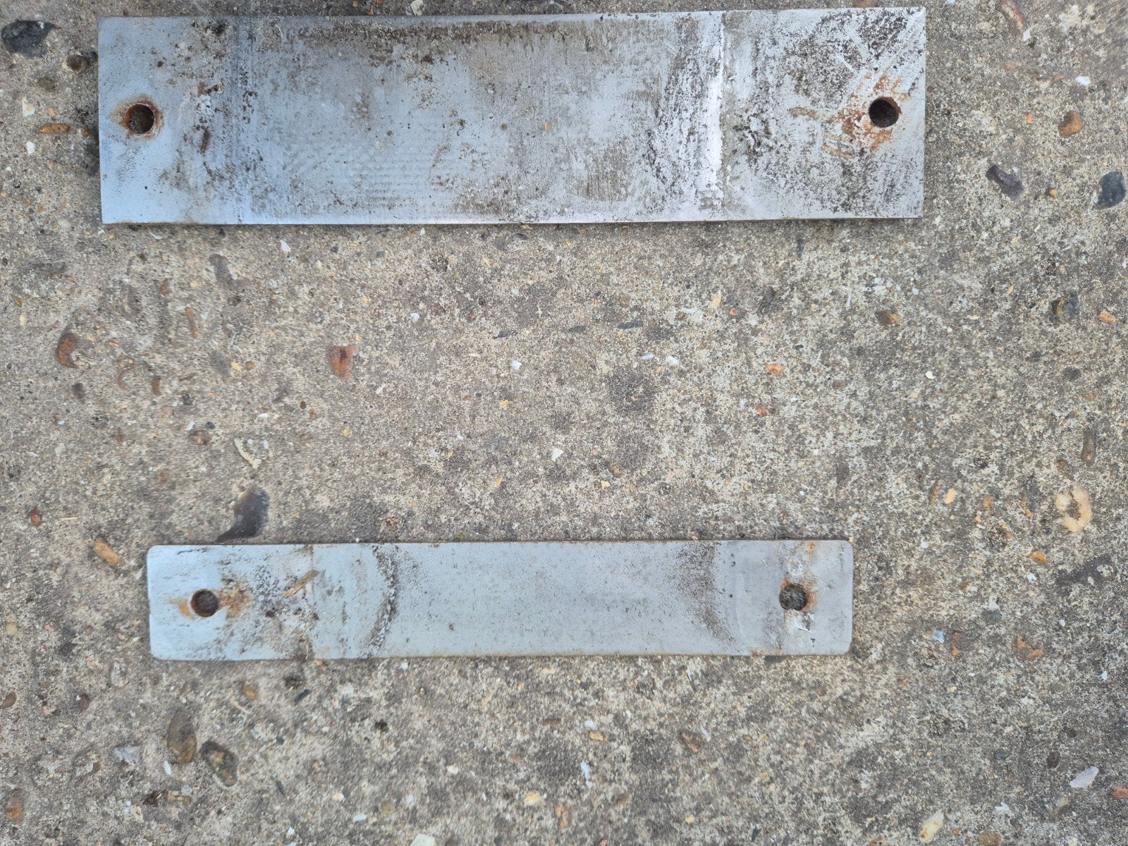 RVS metalen plaatjes 18-20cm lang, Doe-het-zelf en Verbouw, Platen en Panelen, Ophalen, Gebruikt, Overige materialen
