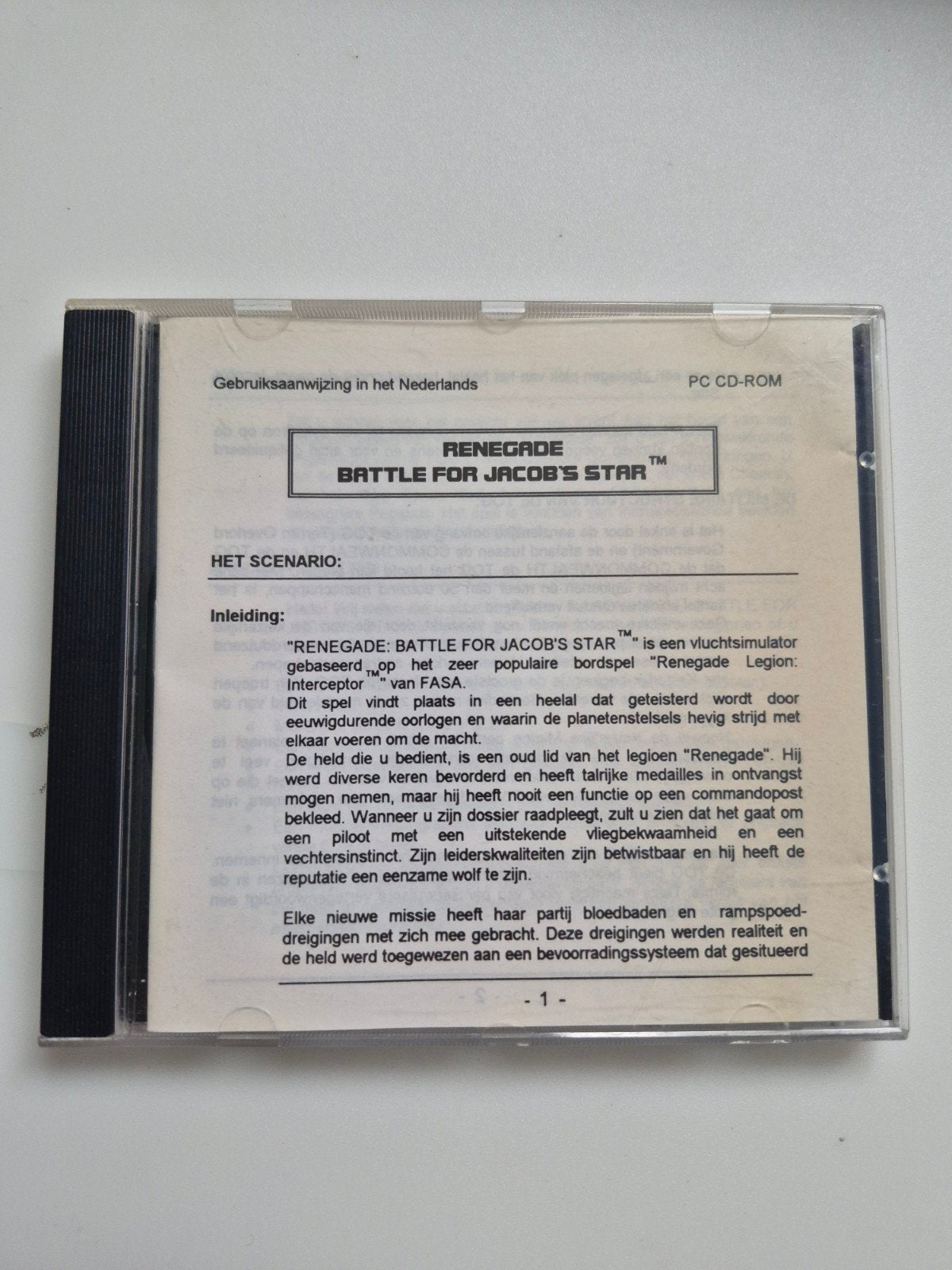 Renegade: Battle for Jacob's Star PC CD-ROM, Gebruikt, 1 speler, Ophalen of Verzenden, Vanaf 12 jaar