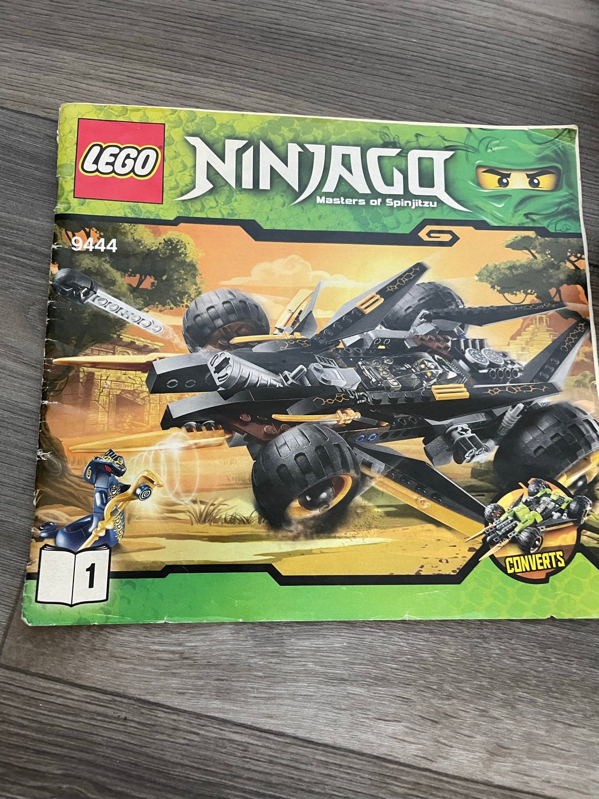 LEGO Ninjago 9444 Cole's Tread Assault met instructies, Gebruikt, Lego, Ophalen of Verzenden, Compleet