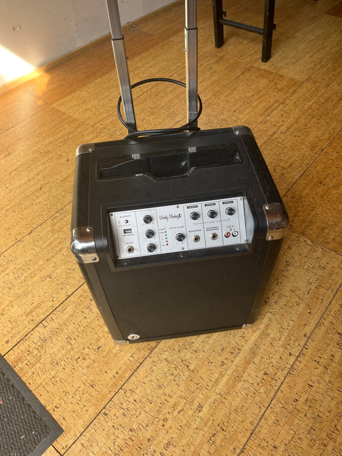 Wonky Monkey Party Speaker met Bluetooth en microfoon, Gebruikt, Party speaker, Bluetooth, Minder dan 60 watt