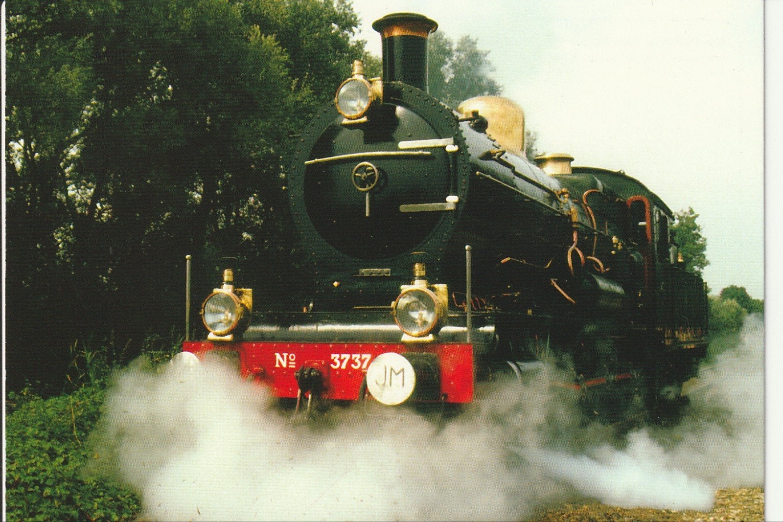 MUSEUM STOOMLOCOMOTIEF NS 3737 SPOORLIJN TILBURG TURNHOUT ?, Verzamelen, Ophalen of Verzenden, 1980 tot heden, Ongelopen, Noord-Brabant