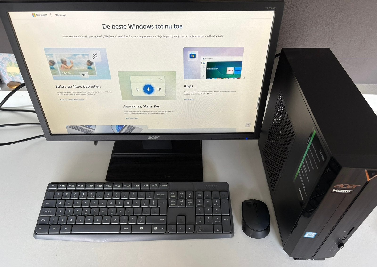 Complete Desktop PC Intel i5, 8GB RAM, SSD + HDD, Computers en Software, Ophalen, 2 tot 3 Ghz, Met monitor, 8 GB
