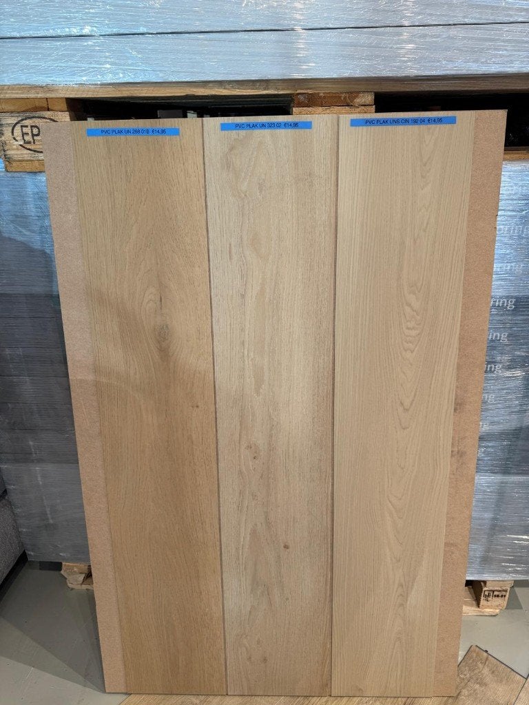 RESTPARTIJ A-kwaliteit PVC plak plank | €14,95/m2, Kunststof, 50 tot 150 cm, 4131 NH, Nieuw