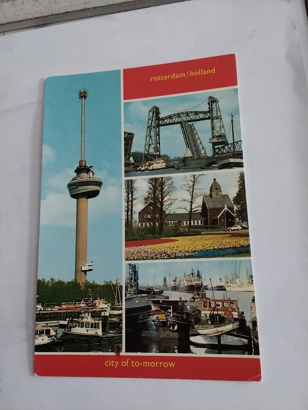 Vintage Ansichtkaart Euromast Rotterdam Holland, Verzamelen, Ophalen of Verzenden, 1960 tot 1980, Gelopen, Zuid-Holland