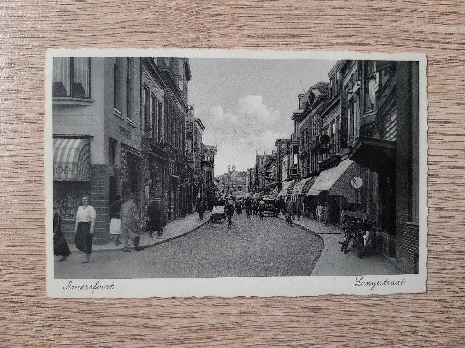 Amersfoort - Langestraat, Verzamelen, Ansichtkaarten | Nederland, Ophalen of Verzenden, Voor 1920, Gelopen, Utrecht