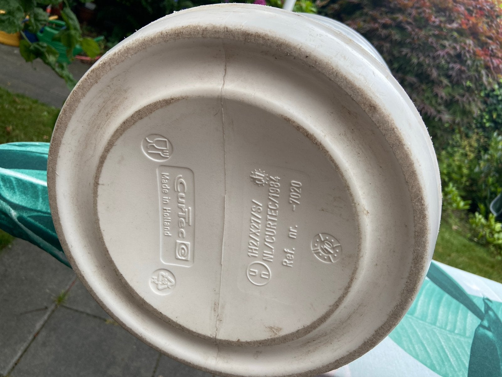 Curtec vat met blauw deksel - Made in Holland, Ophalen, Gebruikt