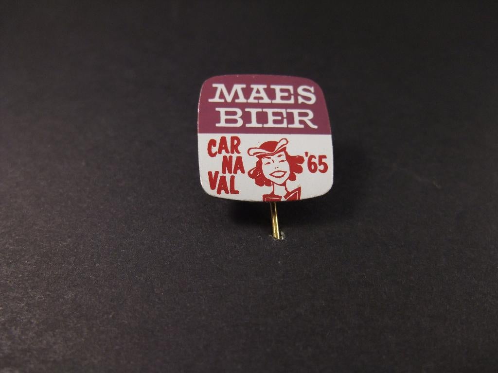 Belgische bierbrouwerij Alken-Maes, Carnaval 1965 (meisje), Ophalen of Verzenden, Gebruikt, Overige onderwerpen