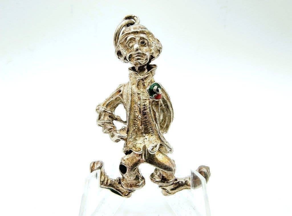 Zware vintage zilveren clown hanger, 27g (!!), Info@zilverwebsite.nl, Verzenden, Zo goed als nieuw, Zilverwebsite.nl