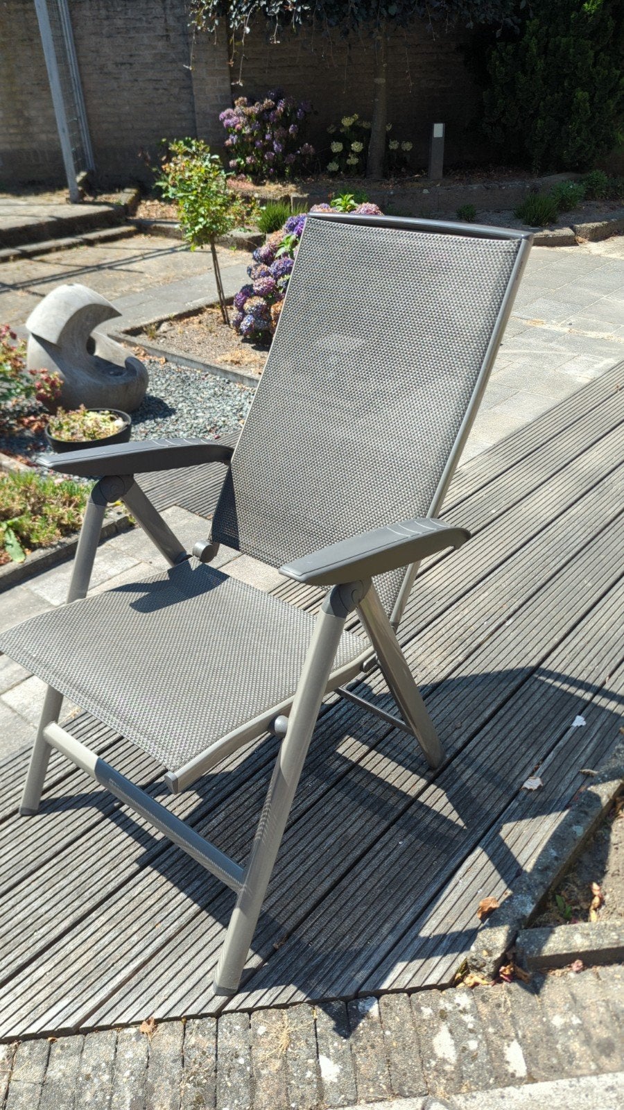 Set van 4 Kettler terrasstoelen, Ophalen, Zo goed als nieuw, Aluminium, Inklapbaar