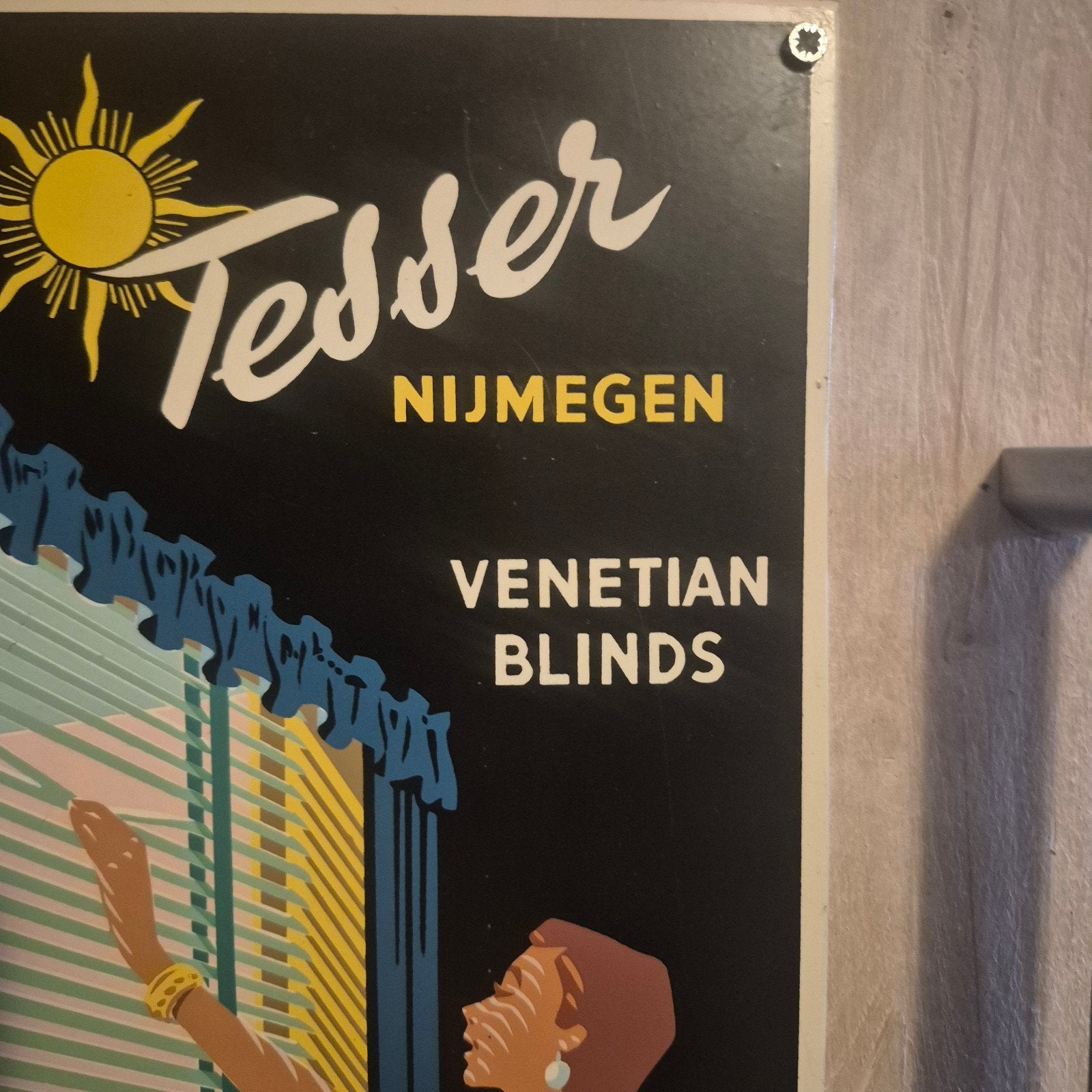 Vintage Tesser Nijmegen reclameborden (2 stuks), Ophalen of Verzenden