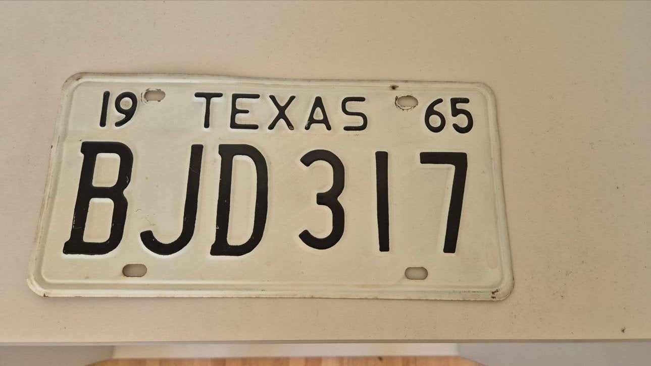 Amerikaans nummerbord Texas 1965, Ophalen of Verzenden, Gebruikt, Auto's