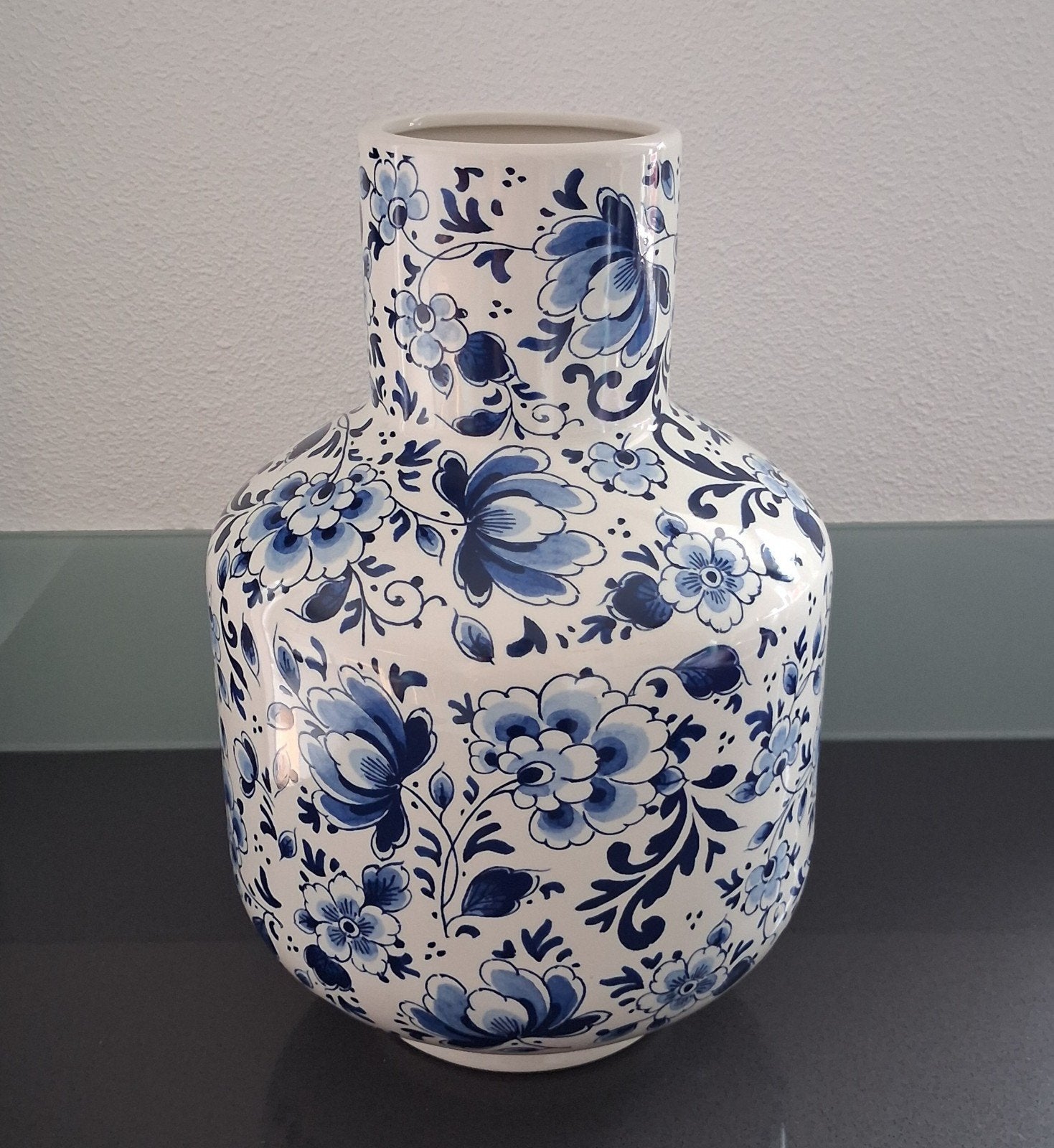 Heinen Delfts Blauw vaas, Huis en Inrichting, Ophalen, Blauw